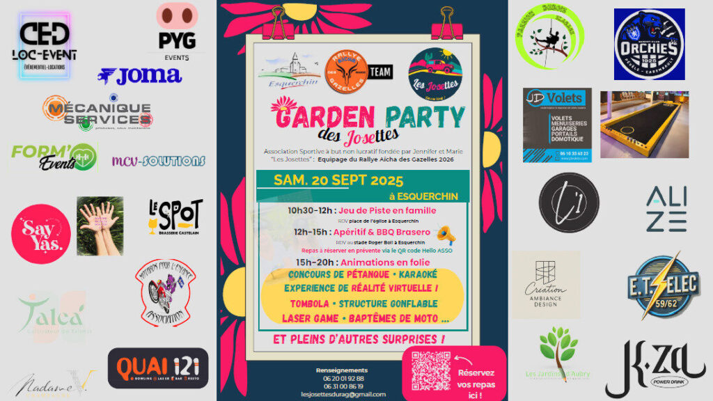 Garden Party des Josettes le 20 septembre à Esquerchin !